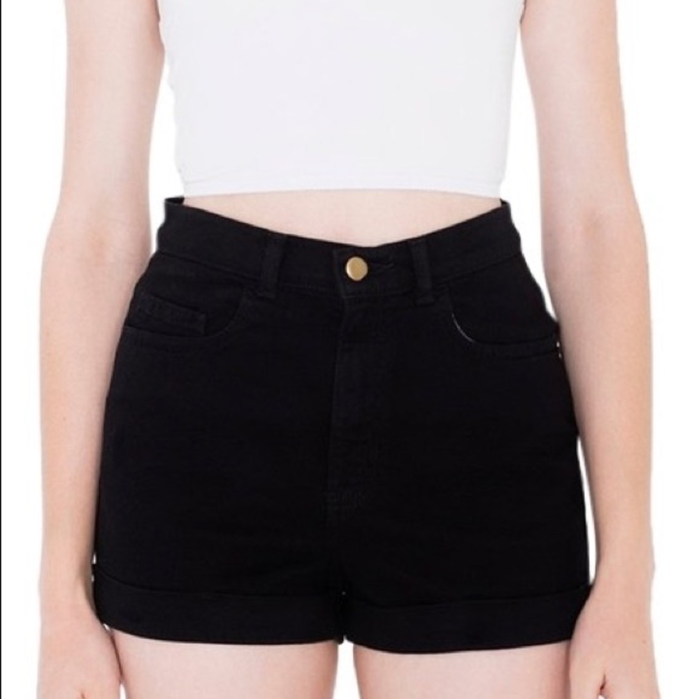 American Apparel High Waisted Denim Shorts